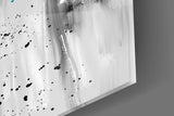Teal Bloom on Gray Glass Wall Art