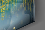 Golden Forest Reflections Glass Wall Art