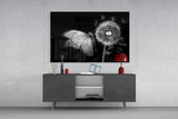 Butterfly & Dandelion Glass Wall Art