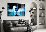 Mystic Blue Cocktail Glass Wall Art