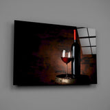 Elegant Red Wine Still Life Glass Wall Art