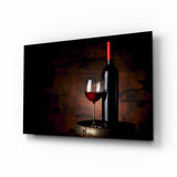 Elegant Red Wine Still Life Glass Wall Art