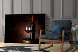 Elegant Red Wine Still Life Glass Wall Art