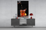 Elegant Cocktail Splash Glass Wall Art