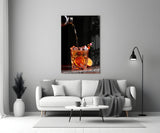 Elegant Cocktail Splash Glass Wall Art