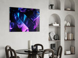 Glowing Leaves Glass Wall Art