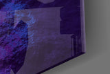 Neon Triangle Over Mountain Glass Wall Art