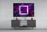Neon Jungle Square Glass Wall Art