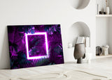 Neon Jungle Square Glass Wall Art