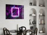 Neon Jungle Square Glass Wall Art