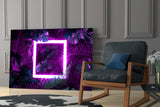 Neon Jungle Square Glass Wall Art