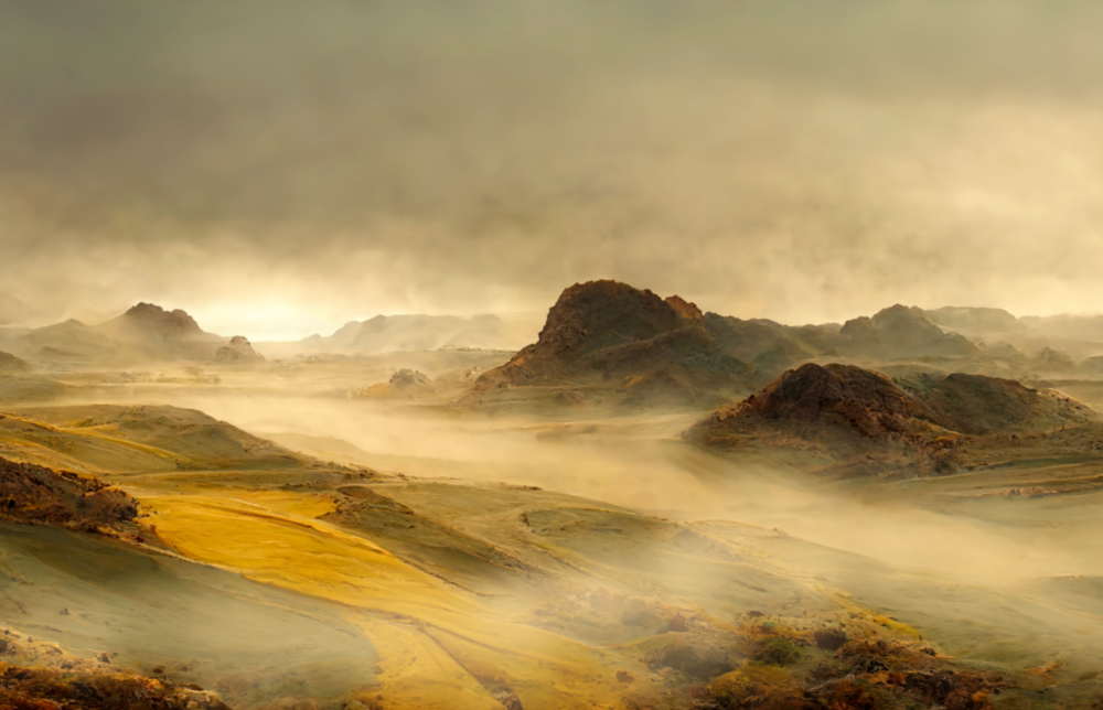 Mountain View Glass Wall Art