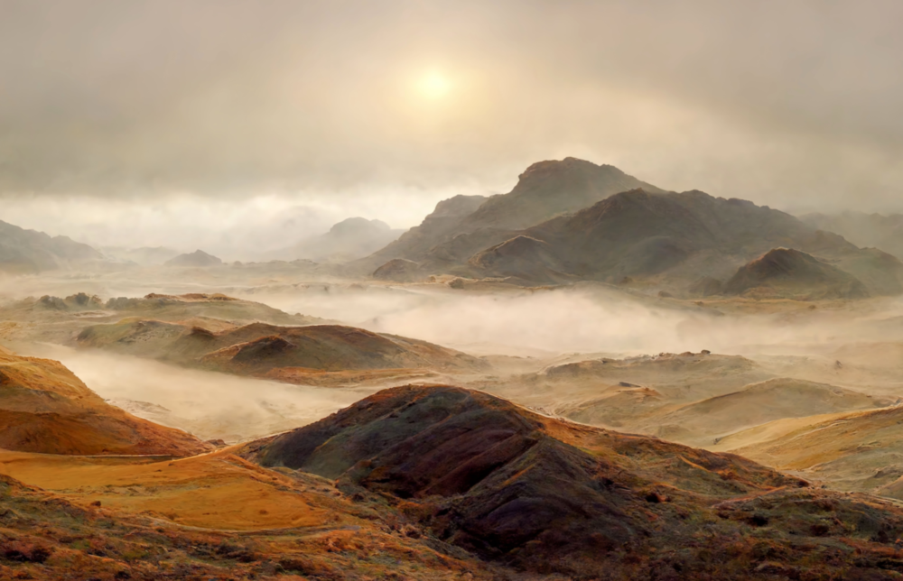 Mountain View Glass Wall Art