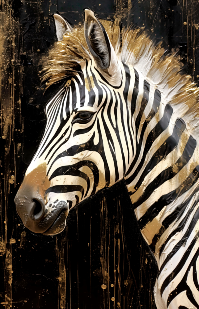 Zebra Glass Wall Art
