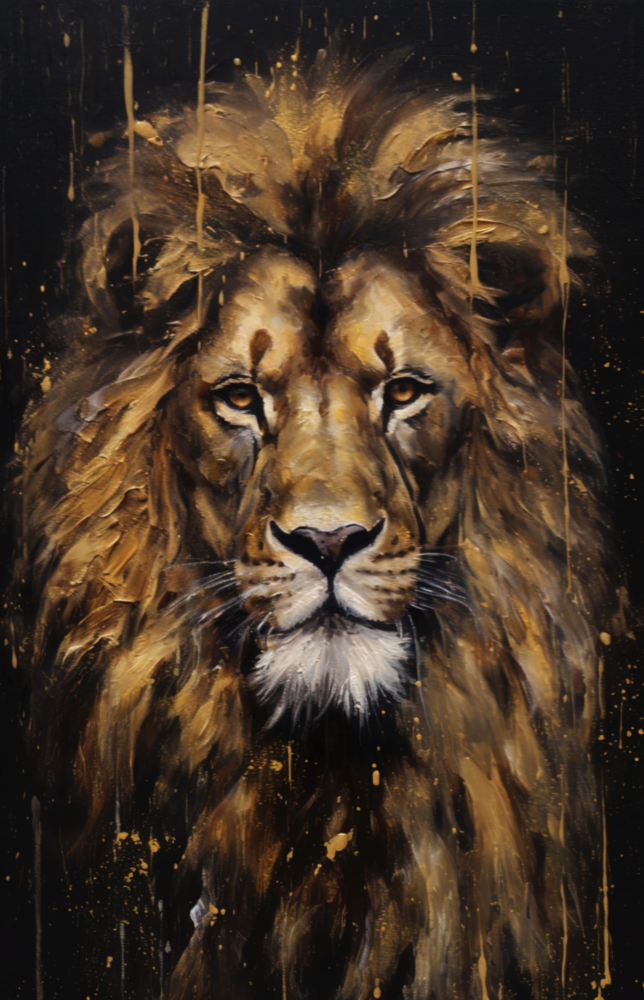Lion Glass Wall Art