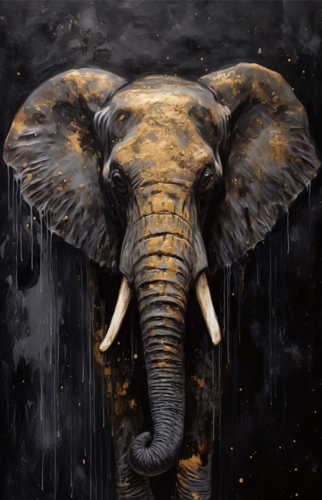 Elephant Glass Wall Art