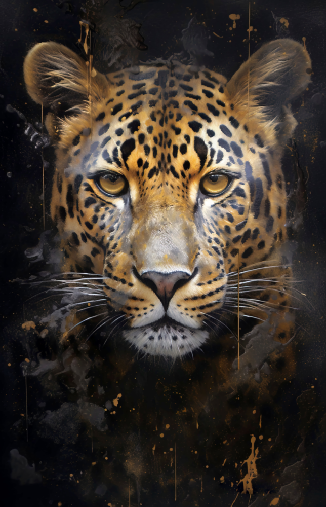 Leopard Glass Wall Art