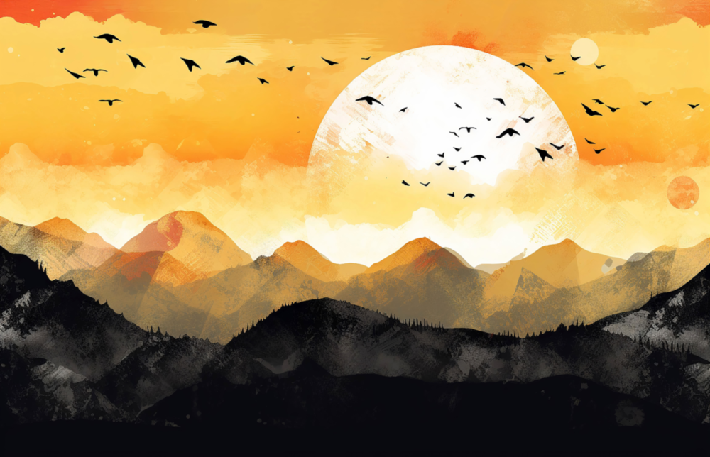 Nature View Glass Wall Art