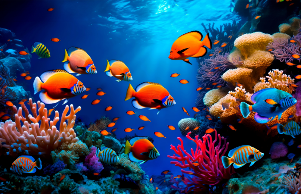 Ocean Life Glass Wall Art