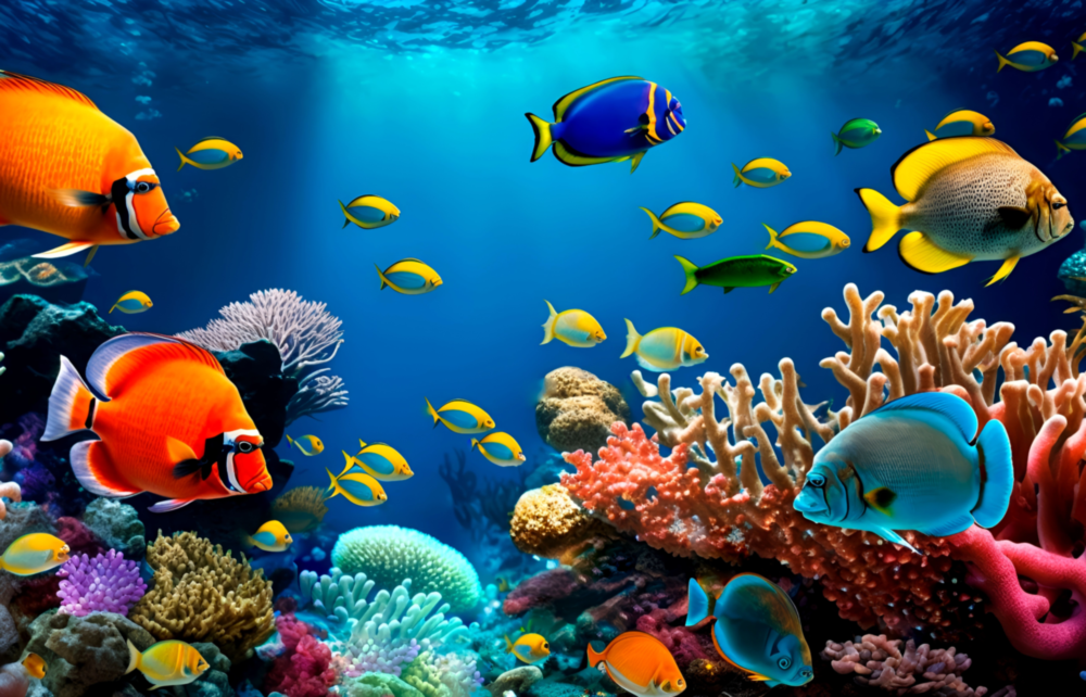 Ocean Life Glass Wall Art