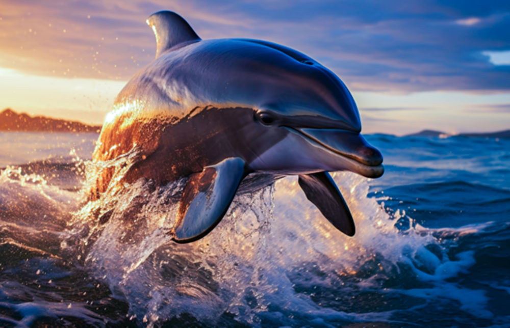 Dolphin Glass Wall Art