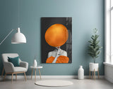 Eclipse Moon Face Glass Wall Art