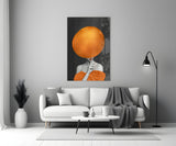 Eclipse Moon Face Glass Wall Art