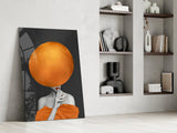 Eclipse Moon Face Glass Wall Art