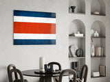 Costa Rican Flag Glass Wall Art