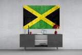 Flag of Jamaica Glass Wall Art.
