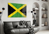 Flag of Jamaica Glass Wall Art.