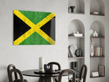 Flag of Jamaica Glass Wall Art.