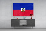 Haiti Flag Glass Wall Art