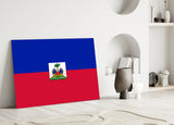 Haiti Flag Glass Wall Art