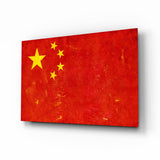 Flag of China Glass Wall Art - 72x46 cm
