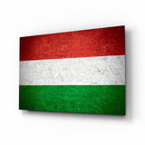 Flag of Hungary Glass Wall Art - 72x46 cm