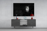 Ethereal Tiger Green Eye Glass Wall Art