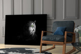 Ethereal Tiger Green Eye Glass Wall Art