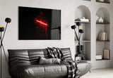 Darth Cello Red Light Glass Wall Art