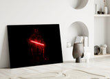 Darth Cello Red Light Glass Wall Art
