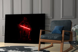 Darth Cello Red Light Glass Wall Art