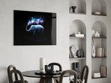 Elephant Galaxy Glass Wall Art