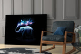 Elephant Galaxy Glass Wall Art