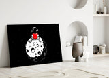 Moon Love Astronaut Glass Wall Art