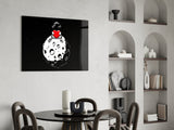Moon Love Astronaut Glass Wall Art