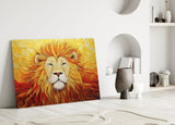 Eternal Lion Glass Wall Art