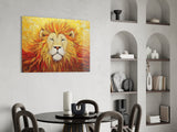 Eternal Lion Glass Wall Art