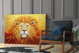 Eternal Lion Glass Wall Art