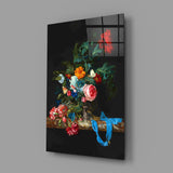 Elegant Floral Bouquet Glass Wall Art