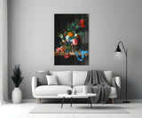 Elegant Floral Bouquet Glass Wall Art